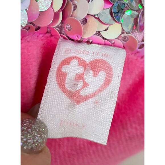 Ty Flippables Pinky Flamingo Beanie Babies Plush Toy Stuffed Animal Beanbag Kids - Picture 5 of 16